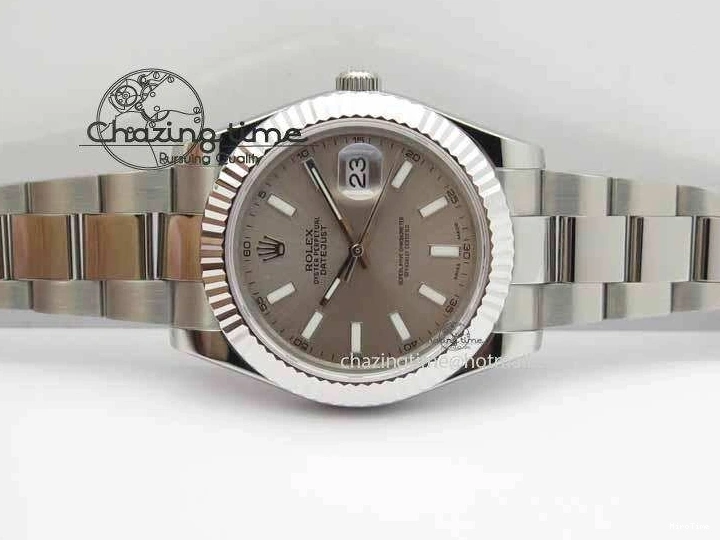 MiroTime 1221 DateJust II 41mm SS BP Maker Best Edition Gray Dial On SS Bracelet SA Trendsetting 3736